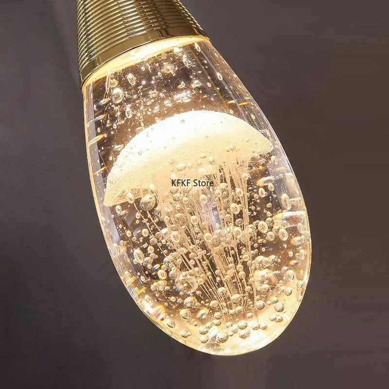 Indoor Lighting Led Chandelier Bedside Room Decor Restaurant Combination Dine Table Crystal Kitchen Island Pendant Lamp Fixtures