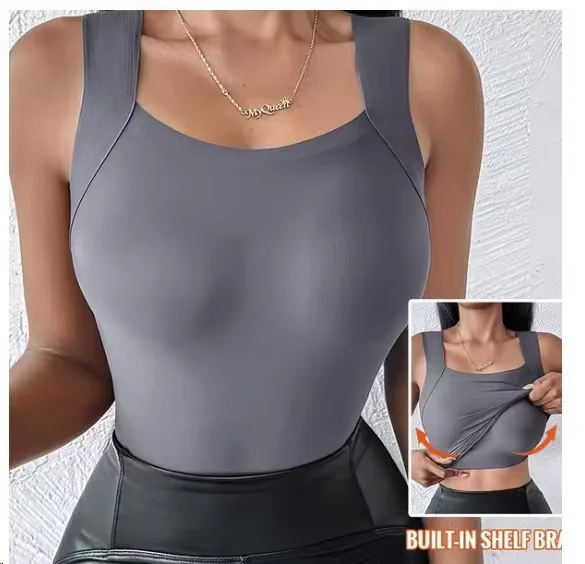 Sexy mouwloze tanktops dames casual vest crop hemdje naadloos sportondergoed met borstkussens zomer vrouwelijke beha lingerie