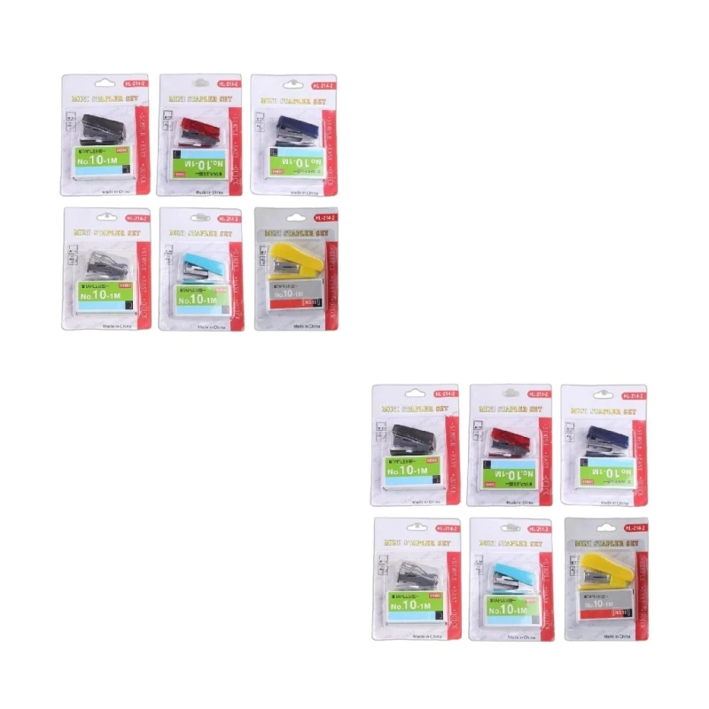 ミニホッチキス 10# ホッチキス針用 12 枚収容デスクトップホッチキス標準ホチキス針用 ホッチキス針リムーバー カラー A が付属