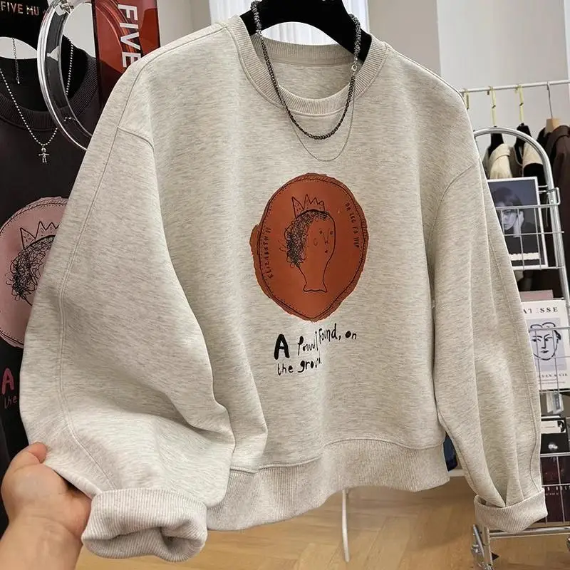 

Мужская толстовка оверсайз в американском ретро-стиле, свободный крой, осенне-зимняя, с новым принтом, молодежная, модная