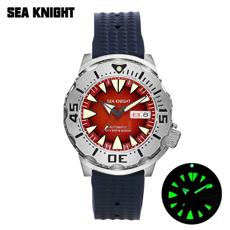 

SEA KNIGHT Automatic Mechanical Diver Watch for Men NH36 Movement Swiss C3 Super Luminous Sapphire Mirror 200M Waterproof Clock