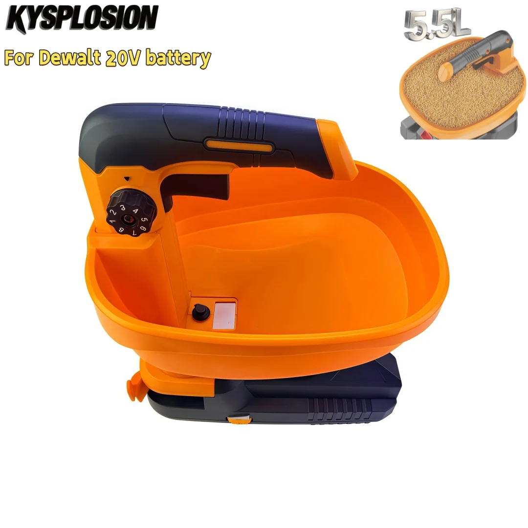 

Electric Fertilizer Spreader 5.5L Cordless Handheld Seed Spreader for Dewalt 20v battery gardening tools and planting supplies
