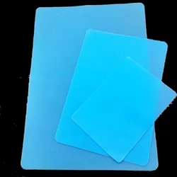 Blue and Pink Large, Medium and Small Rectangular Silicone Mats Epoxy Makes Dirt-Resistant Tools for DIY Crafting