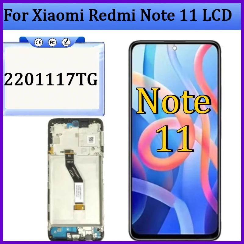 

New TFT For Xiaomi Redmi Note 11 LCD 2201117TG Display Touch Screen Digitizer for Redmi Note11 4G 5G LCD