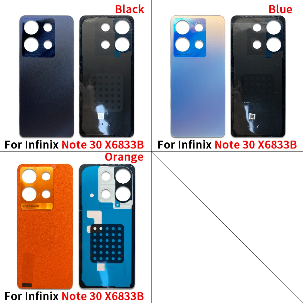 NEW For Infinix Note 30 X6833B 12 G96 X670  Hot 40i X6528B X6528 Battery Cover Back Panel Rear Door Housing Case Repair Patrs