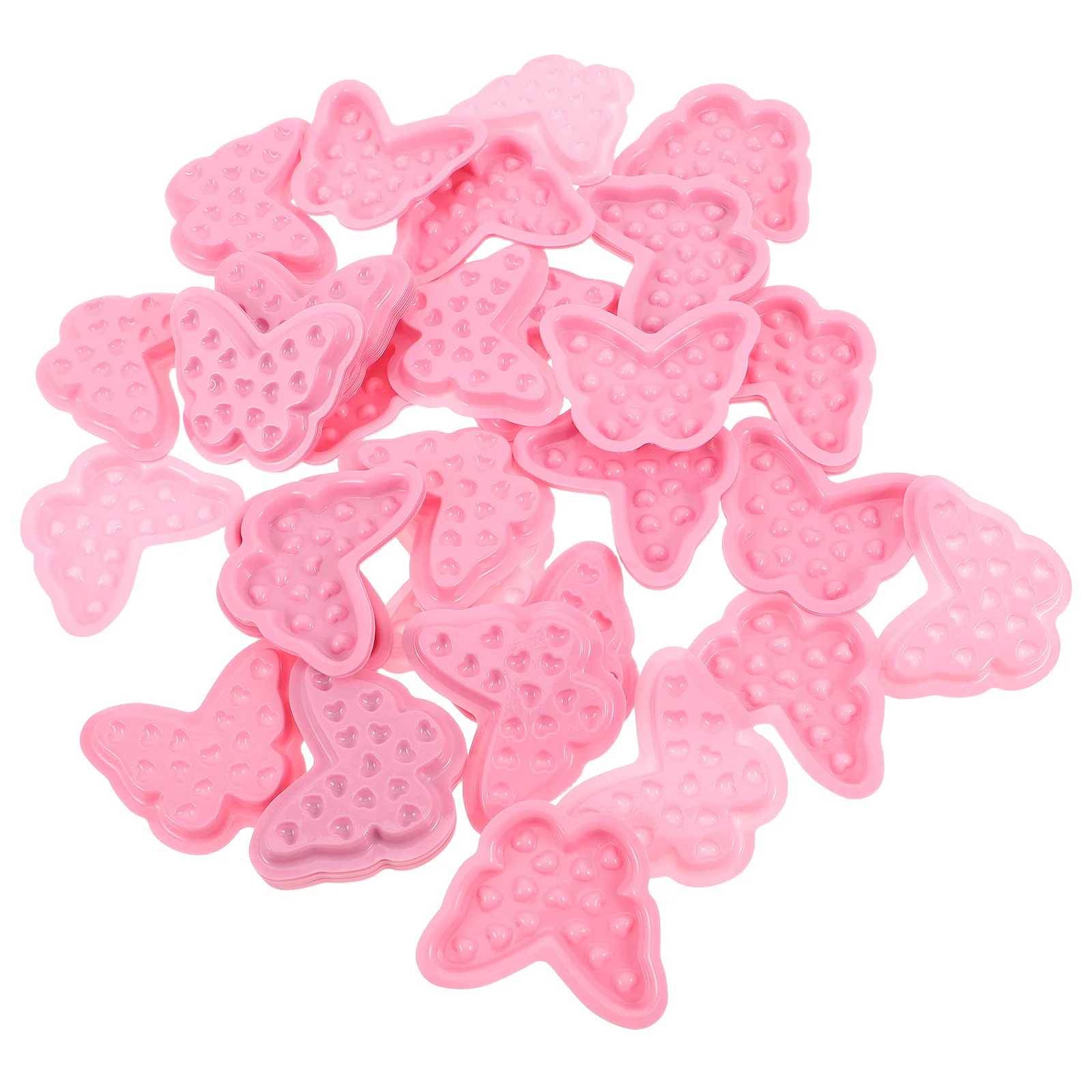 

100Pcs Eyelash Glue Holder Tray Butterfly-Shaped Reusable Lash Extension Adhesive Pallet False Eyelash Grafting Holder