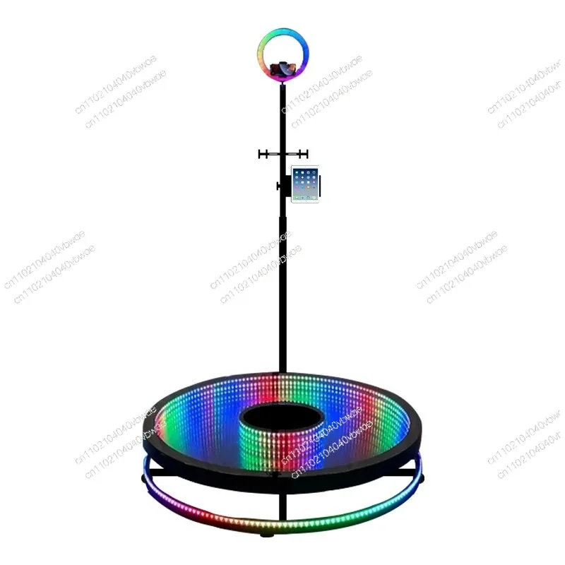 360 Photo Booth Machine Portable Free Custom Logo Automatic Glass 360 Video Booth with Flight Case for Party Events Wedding