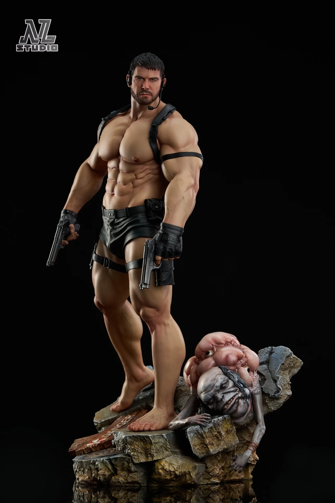 38Cm Nl Studio Gk Resident Evil Biohazard Chris Redfield Christopher Redfield Action Figure Statue Model Garage Kit Toys Gift