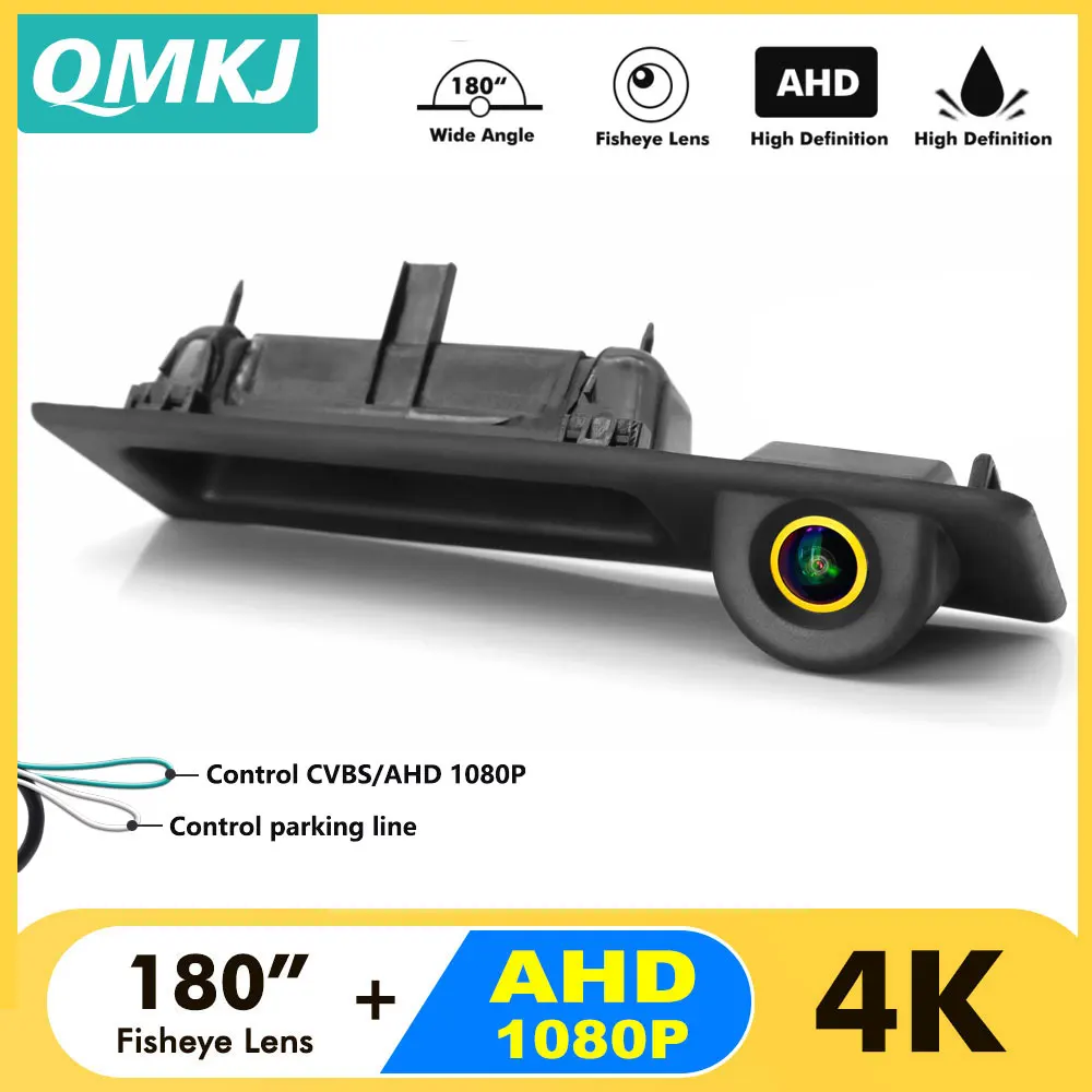 

Камера заднего вида QMKJ 180 градусов, AHD 1080P, для BMW F30 F10 F11 X3 F25 F31 F46 X1 F48 F22 3 Series 5 Series