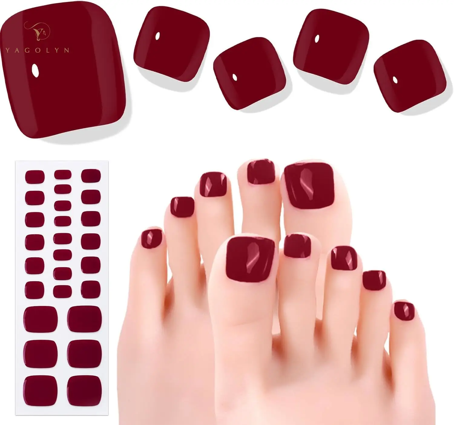 26 punte adesivo per unghie in gel per dita dura con lampada UV adesivi in gel polimerizzante copertura completa impermeabile involucri polacchi impermeabili strisce per piedi