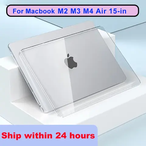 Capas para laptop para macbook air 15 case m4 2025 a3241 touch id macbook air 15.3 polegadas 2024 m3 a2941 m2 2023 a3114 funda shell