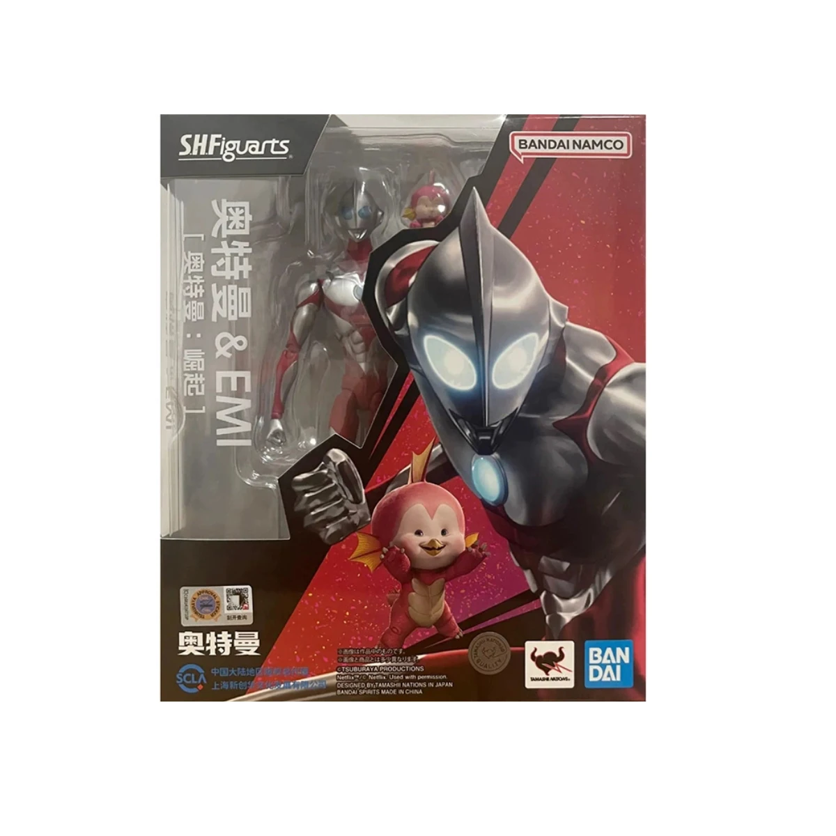 Genuíno Bandai Original Ultraman Figura Modelo Kits S.H.Figuarts Anime Figuras ULTRAMAN: RISING Modelo de Ação Brinquedos Presente para Crianças