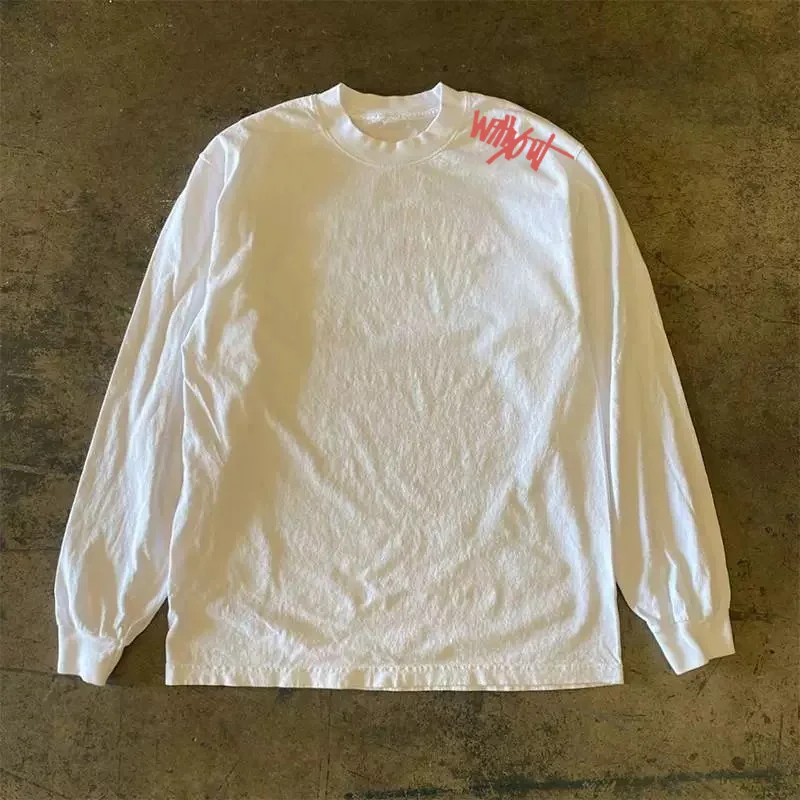 Long Sleeve 310 Pure Cotton Men's T-Shirt Upward Hero Non-Light American Style Couple's T-Shirt Youth Loose Fit Printed Tee