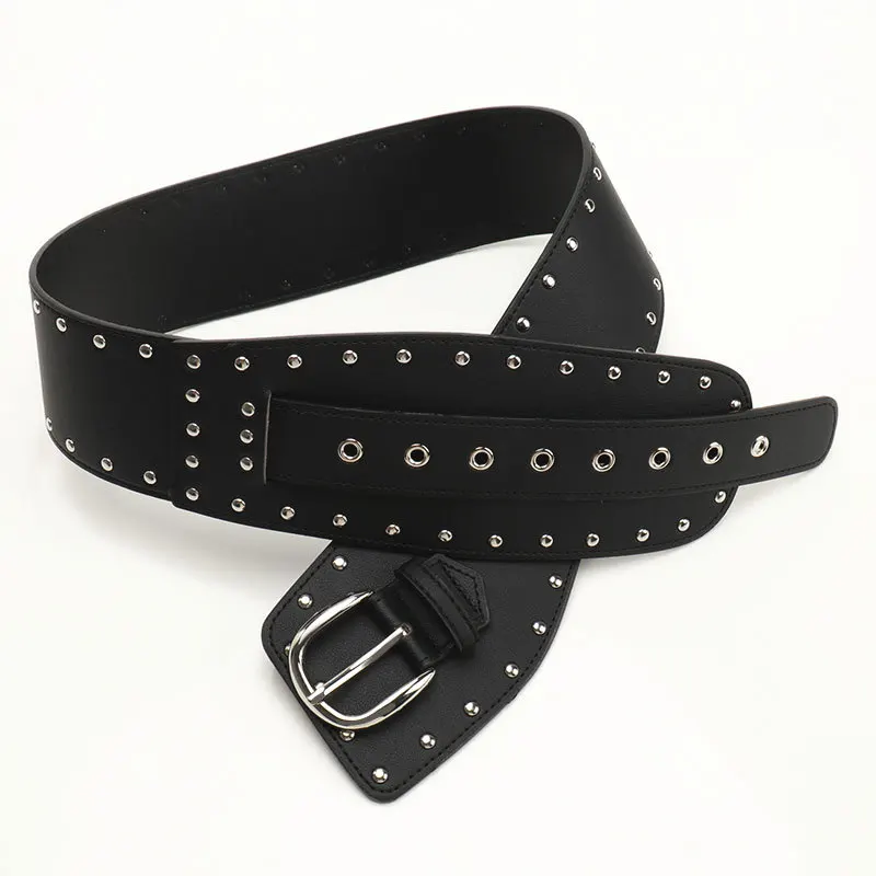 Sabuk Punk Terbaru 2025 - Ikat Pinggang Gothic untuk Wanita, Cincher Kulit Vintage, Sabuk Kuat untuk Jeans, Korset, Rok