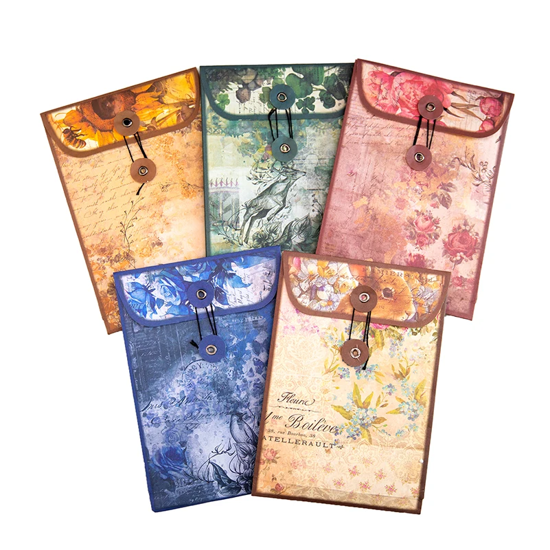 Juny's Diary Series Creative Rettrto Material Package, Message Paper Memo Sub, 5Packs, Uno