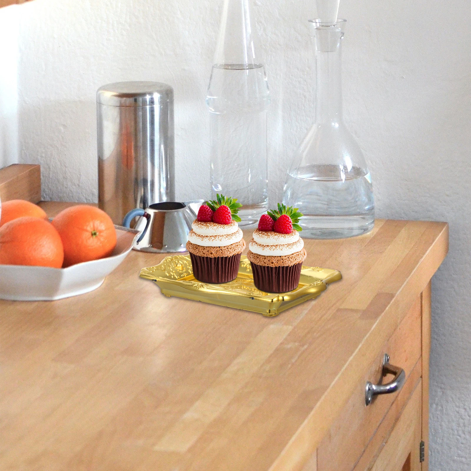 

12 Pcs Dessert Tray Set Plastic Cake Serving Plates Dessert Serving Dish Living Room Decorative Elegant Versatile Trays