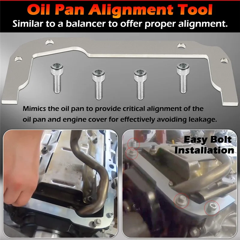 

Auto Oil Line Diverter And Front And Rear Cover Oil Pan Alignment Tool For LS Engines 5.3 5.7 6.0 6.2L Parts Accessories Steel