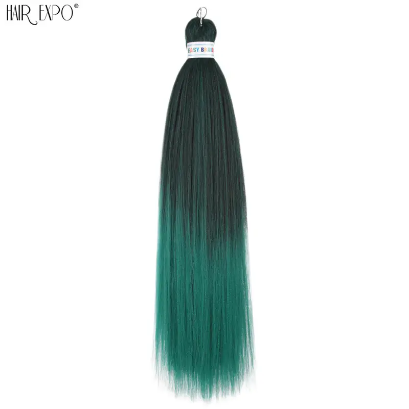 26Inch Easy Braids Hair Synthetic Colourful Pre Stretched Braiding Hair Extensions Jumbo Braids Ombre Yaki Long Straight Hair - Image 63
