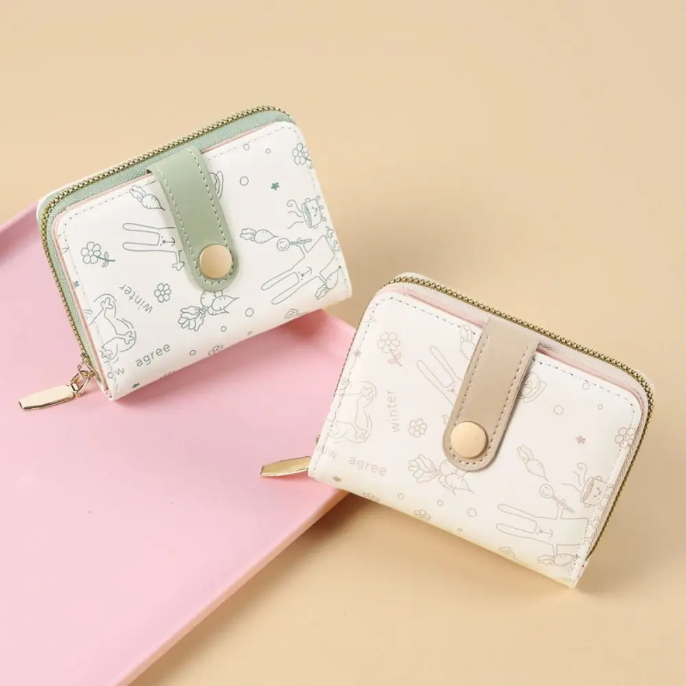 

New Cute Bunny Women's Wallet Short Zipper Coin Purse Money Bag Gifts