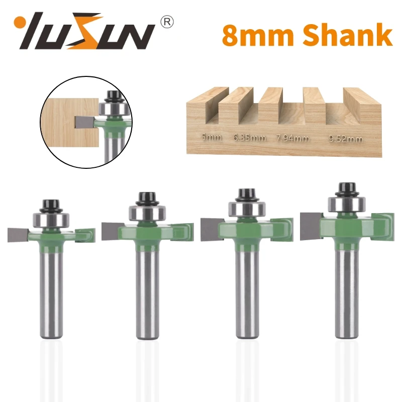 

YUSUN 8MM Shank "T" Type Sloting Bit Router Bit Woodworking Milling Cutter For Wood Bit Face Mill Carbide Cutter End Mill