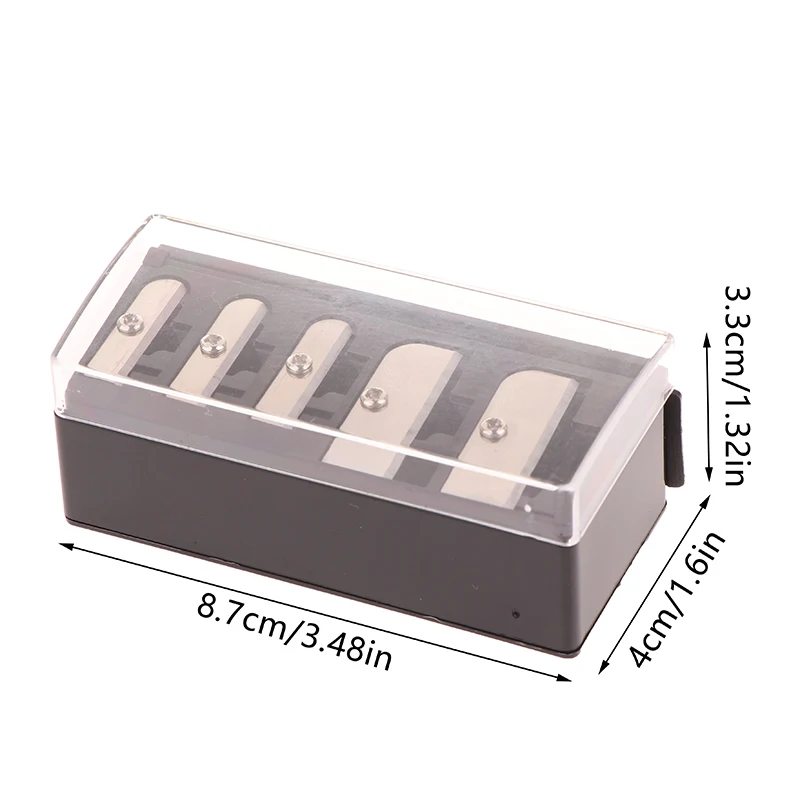 여성용 다기능 화장품 펜슬 샤프너, 아이라이너 립라이너 펜슬, 메이크업 도구, 뚜껑이 있는 5 홀 샤프너, 1 개, 신제품