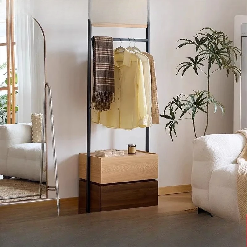 

Coat rack Clothes rack Solid wood small floor-to-ceiling bedroom Office living room Home indoor vertical clothes rack