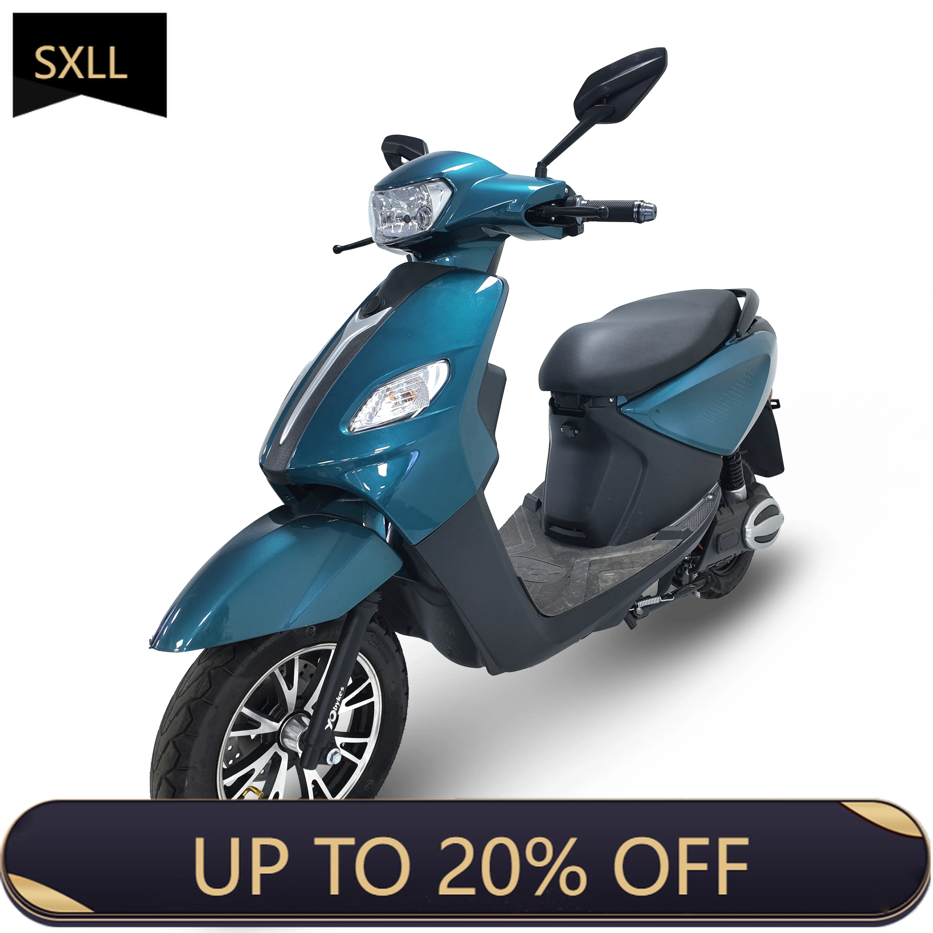 

SXLL Peerless JOG Electric Scooter Streetcar Red Fashion Design High Quality 1000W 60V20Ah Lithium Battery LED Display 45km/h 12