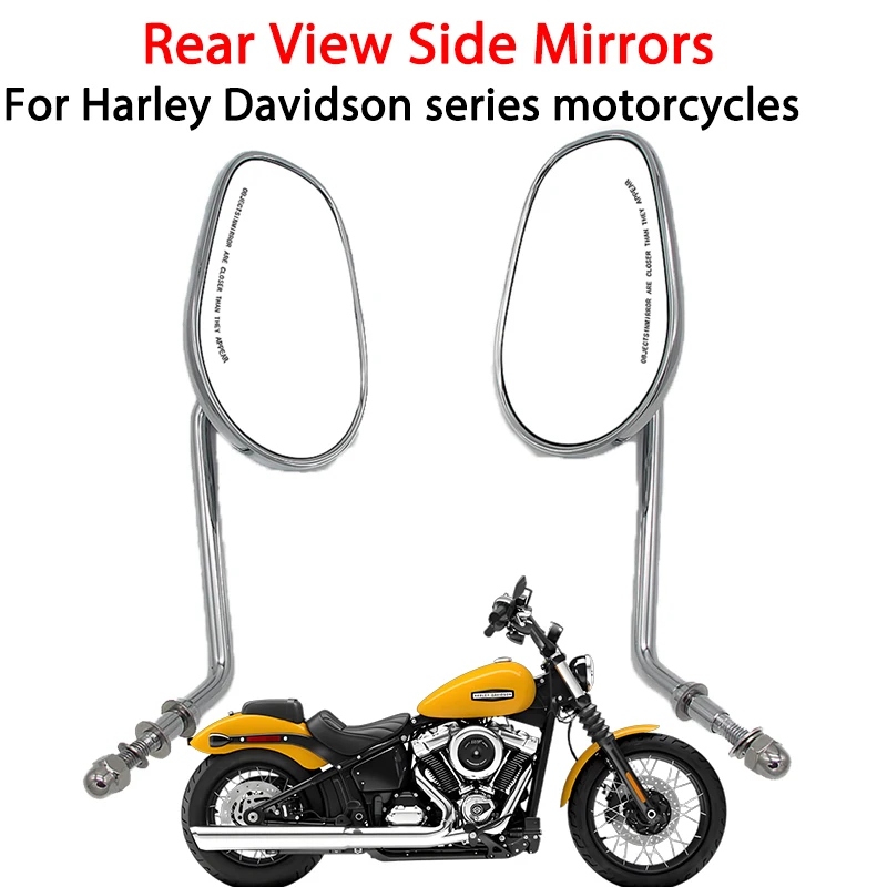 

8MM black/chrome Rear View Side Mirrors For Harley Davidson Sportster XL 883 1200 FLHTCU FLHTCUL FLHTK FLHX FLHXS FLHXSE FLTRU