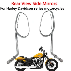 8MM black/chrome Rear View Side Mirrors For Harley Davidson Sportster XL 883 1200 FLHTCU FLHTCUL FLHTK FLHX FLHXS FLHXSE FLTRU