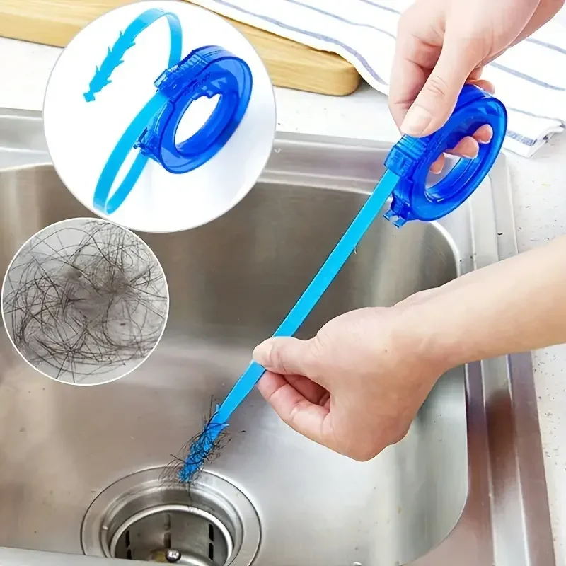 

Pipe Cleaning Rope Kitchen Sink Drain Clog Removal Tool Sewer Cleaner Hook plunger Unblocker Bathroom Bathtub Pipe Hair Dredge