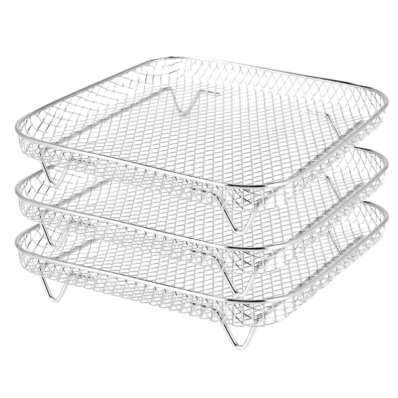 8-дюймовая стойка для фритюрницы для мгновенной фритюрницы Vortex, Philips,COSORI Air фритюрница, квадратные три Штабелируемых стойки для дегидратора