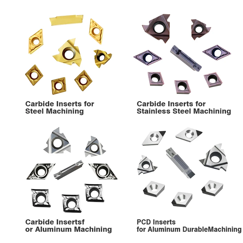 8Sets of 12MM CNC Lathe Turning Tool Holder Boring Bar with Applicable Inserts and Wrenches Set for Turning Threading