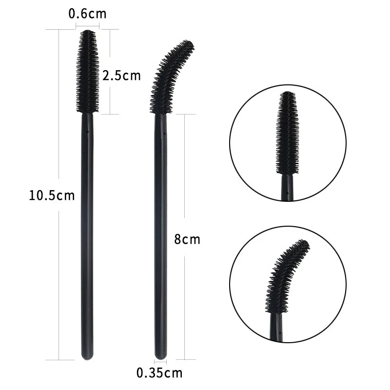 500 pz Spazzole Per Ciglia Usa E Getta Micro Pennello Ciglia Finte Estensione Spazzole Mascara Bacchetta Applicatore Pennello Cosmetico Strumenti
