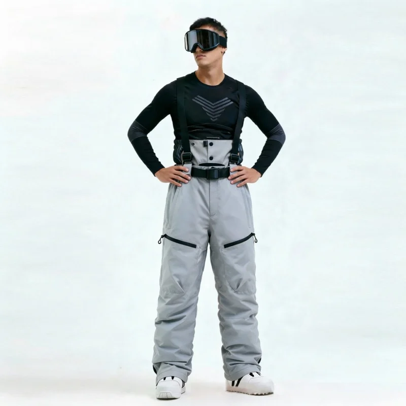 Outdoor Sport Mountain Woman Skiing Trousers Winter Warm Men Snow Bib Pants Waterproof Female Snowbord Cltohes Snowmobile Pants