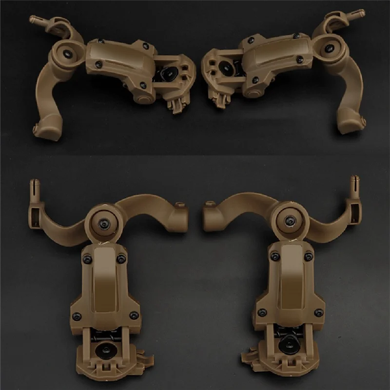 

Tactical Headset Holder Helmet-Mounted Accessory Rail Adaptor Kit Adjustable Pickup Noise Canceling Holder, Set