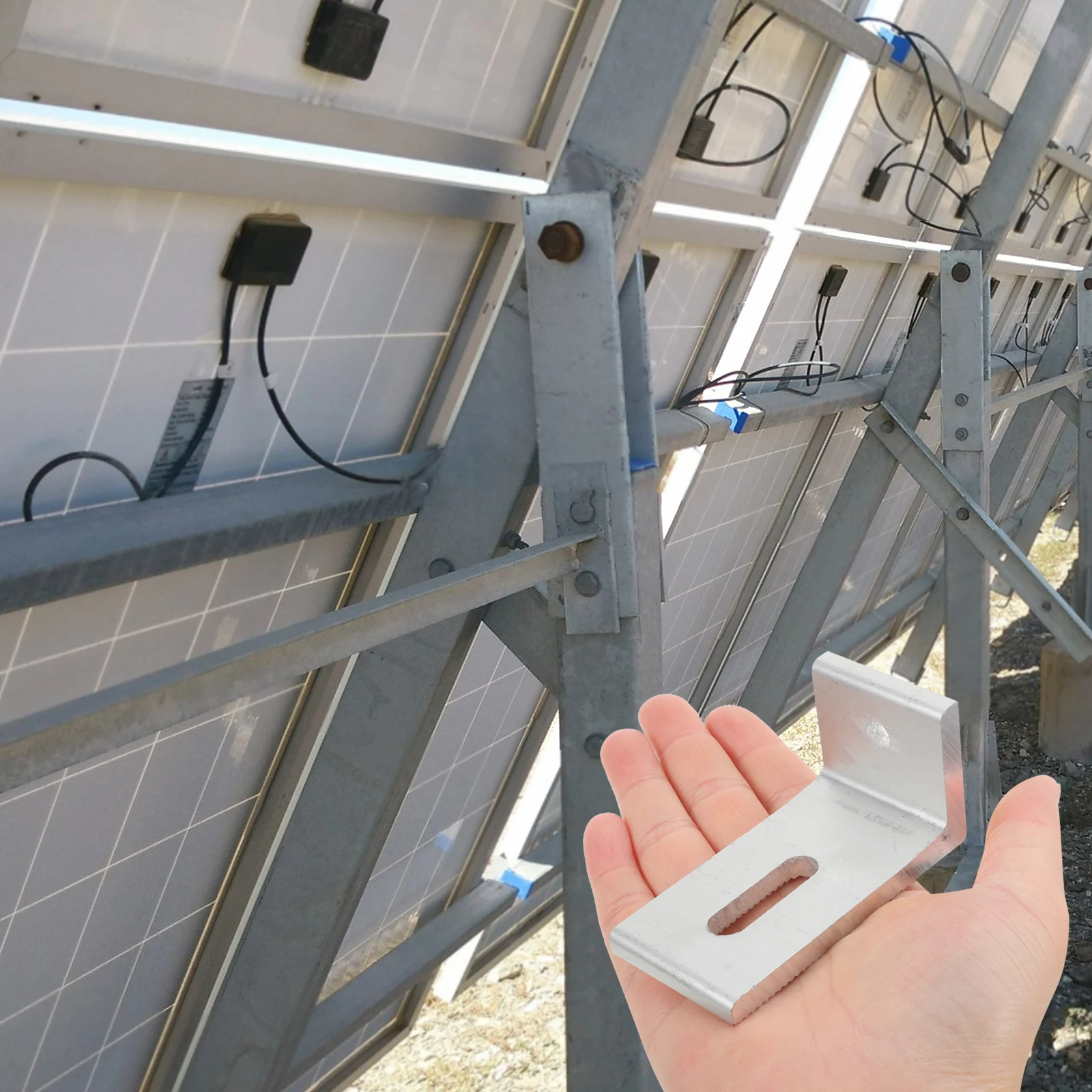 

L-Foot Panel Mounting Brackets Roof Stand Durable Mount Stable Support Flat Mounting Stand Solar Module Bracket For