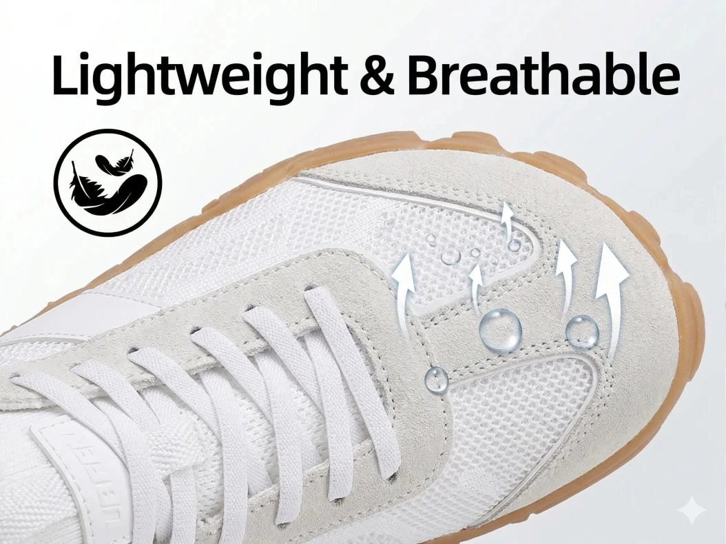 FANCYLEE Barefoot Shoes Damen Barfußschuhe Zero Drop Fitness Sneaker Breit Zehenbox Atmungsaktiv Flexibel Kraftsport Squat Fitnessstudio Training Gym Cross-Trainer Wandern Bequem Leicht Sport Schuhe EU 37-42 – Detail 9