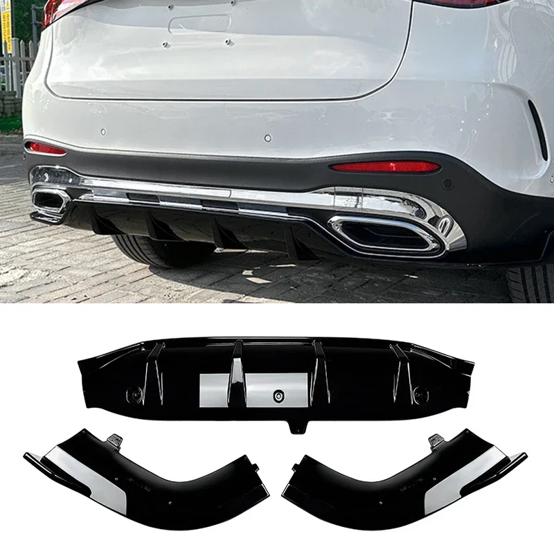 

New! Rear Bumper Diffuser Lip Rear Side Splitters Spoiler Lip For Mercedes-Benz GLC-Class X254 GLC260 300 2023 2024 Body Kits Tu