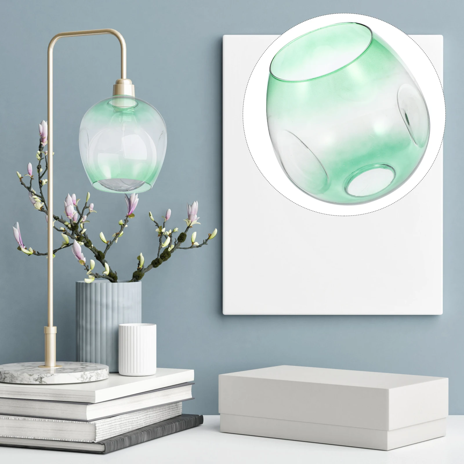 

Pendant Glass Shade Replacement Lamp Shade Cover Modern Light Fixture Globe for Bedroom Living Room Pendant Light Cover