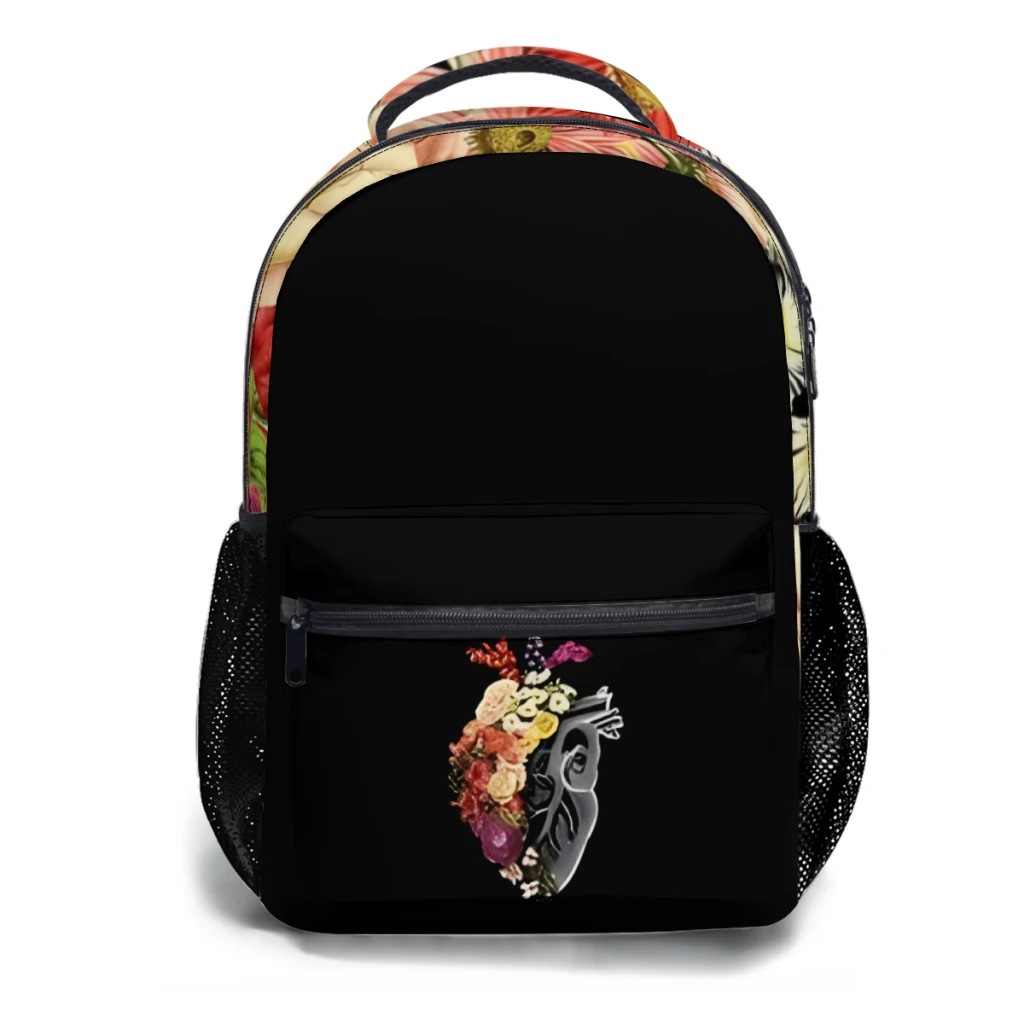 Flower Heart Spring by Tobe Fonseca New Female Fashion High Waterproof College Backpack Laptop Travel Book Bag 17inch