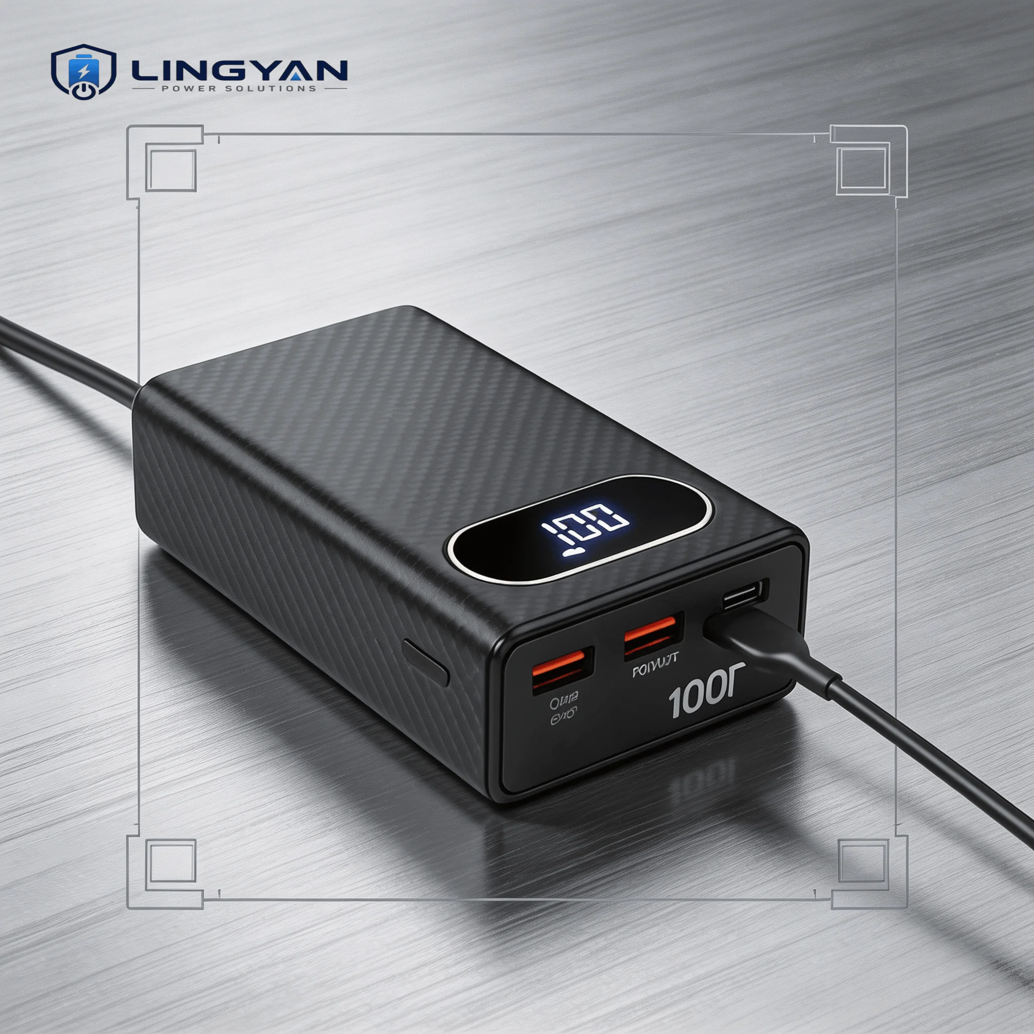 Laptop DIY Power Shell PD100W 6×21700 Power Bank Case Dual Type‑C Input Output QC PPS SCP No‑Soldering Battery Housing