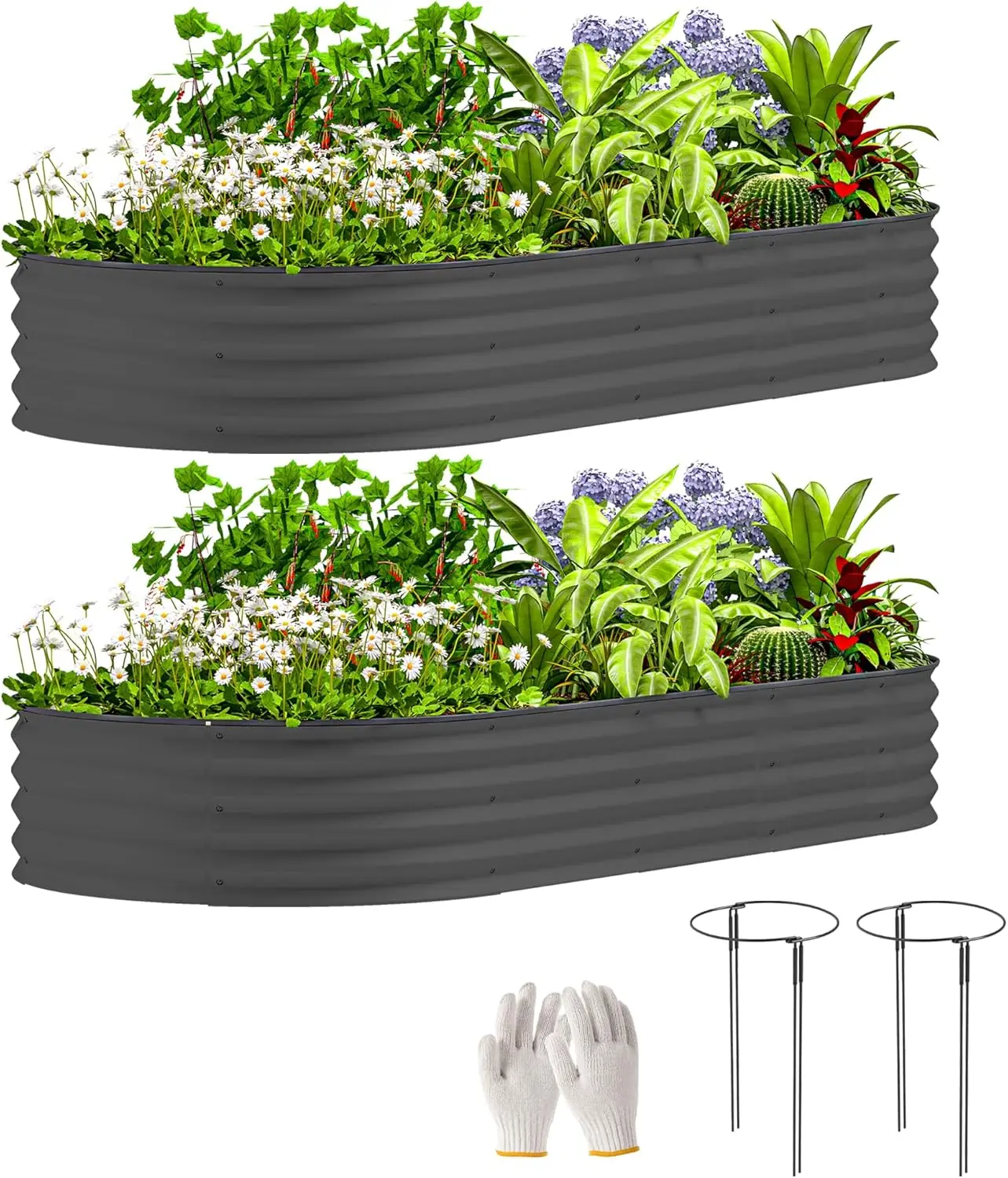 2PCS Galvanized Rai… - image