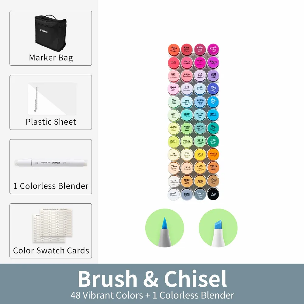 Ohuhu Honolulu Markeerstift Set Kleur Markers Alcohol Art Markers Hervulbare Dual Tips Schetsen Tekening Manga School Art Supplies