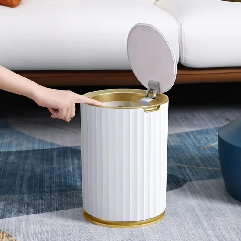 Smart Plastic Trash Can for Home Office Kitchen Counter Top Odor Filtering Touch Sensor for Waste Management Modern Bin Waste