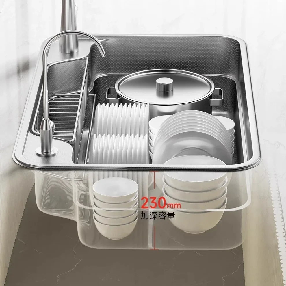 Sink Large single Kitchen Household side dish 304 stainless steel multifunctional vegetable