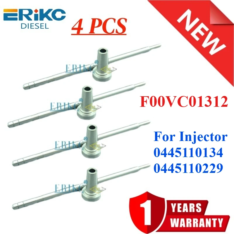 

ERIKC F00V C01 312 Дизельный инжекторный клапан F00VC01312 Клапан холостого хода F OOV C01 312 для инжектора 0445110134 0445110229