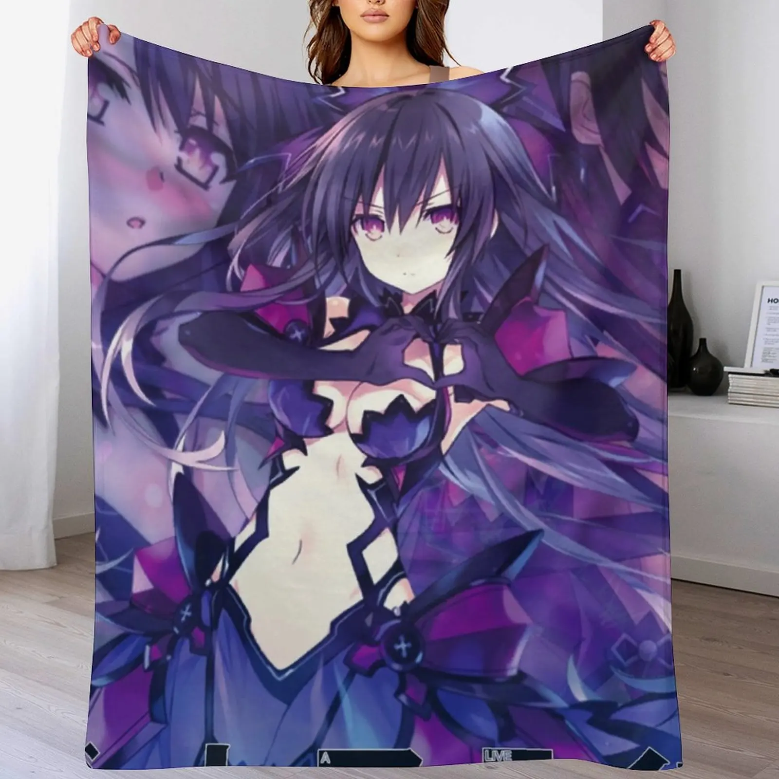 Date A Live reverse Tohka Throw Blanket Cute For Decorative Sofa Multi-Purpose Blankets