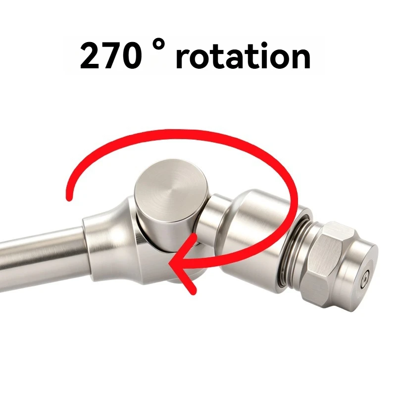 Zubehör für Hochdruckreiniger, 270 ° Verstellbare Düse, universelle Verlängerungsstange aus Edelstahl mit 1/4"-Schnellkupplung – Detail 3