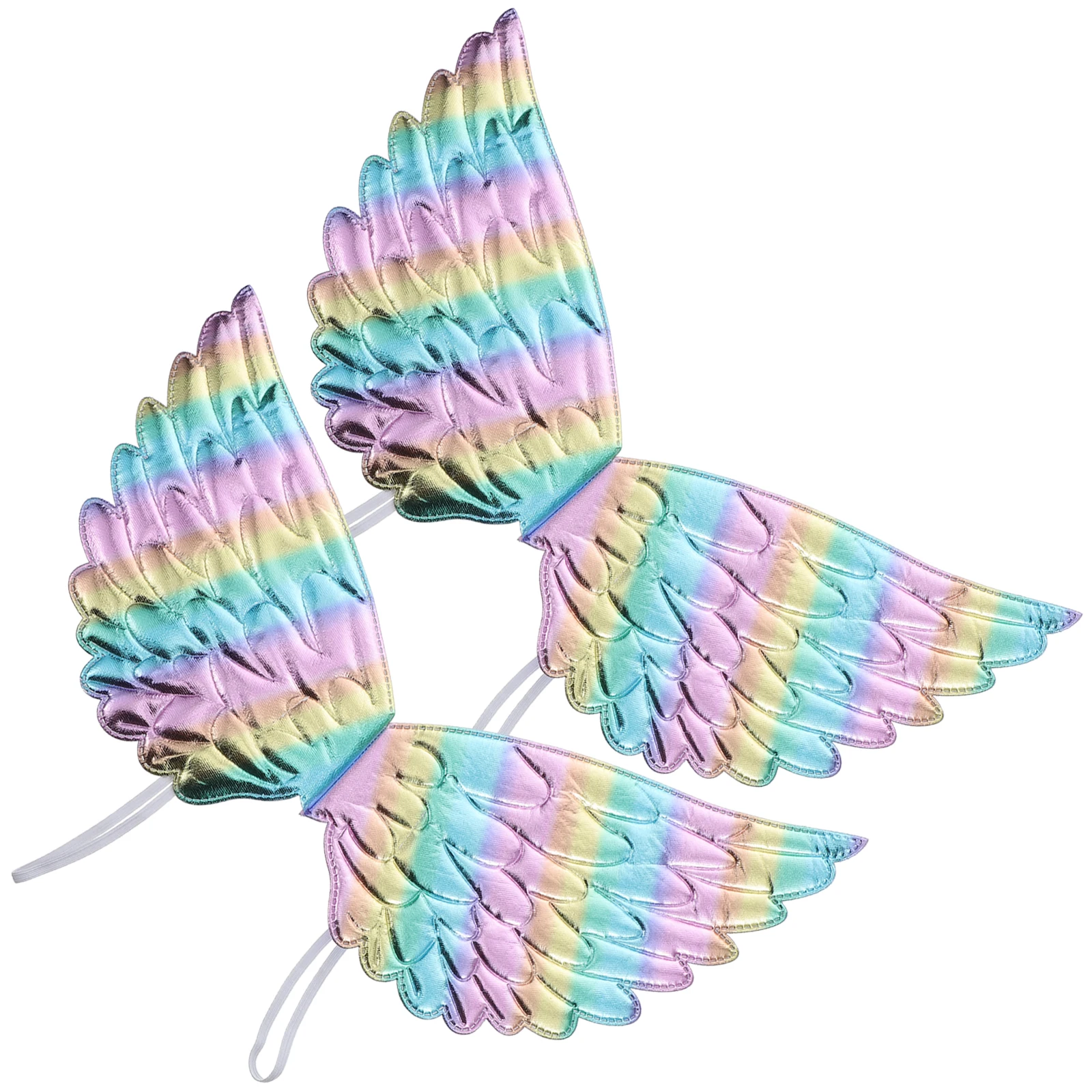 

2 Pcs Colorful Wings Angel Wing Props Stage Performance Costume Accessories Party Decorations Gifts for Children Bright Long