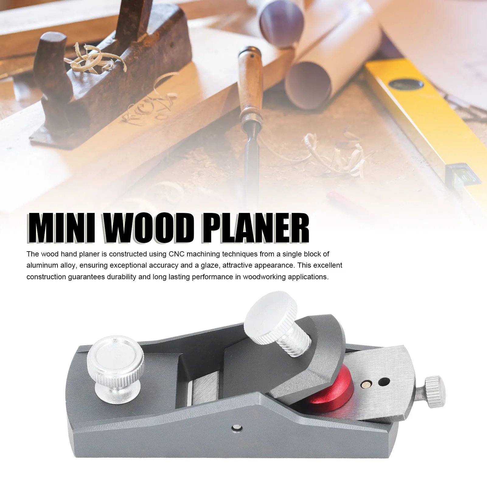 Small Hand Planer Aluminium Alloy Flat Bottom Manual Small Trimming Planer for Woodworking Block Hand Plane Small Hand Planer
